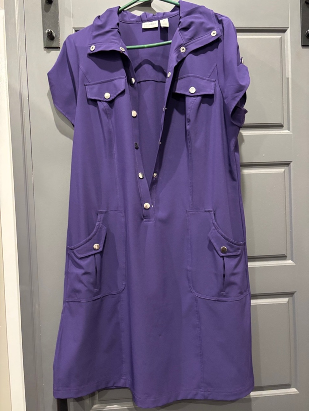 Chico's Violet  Shirt Dress with Utility Pockets